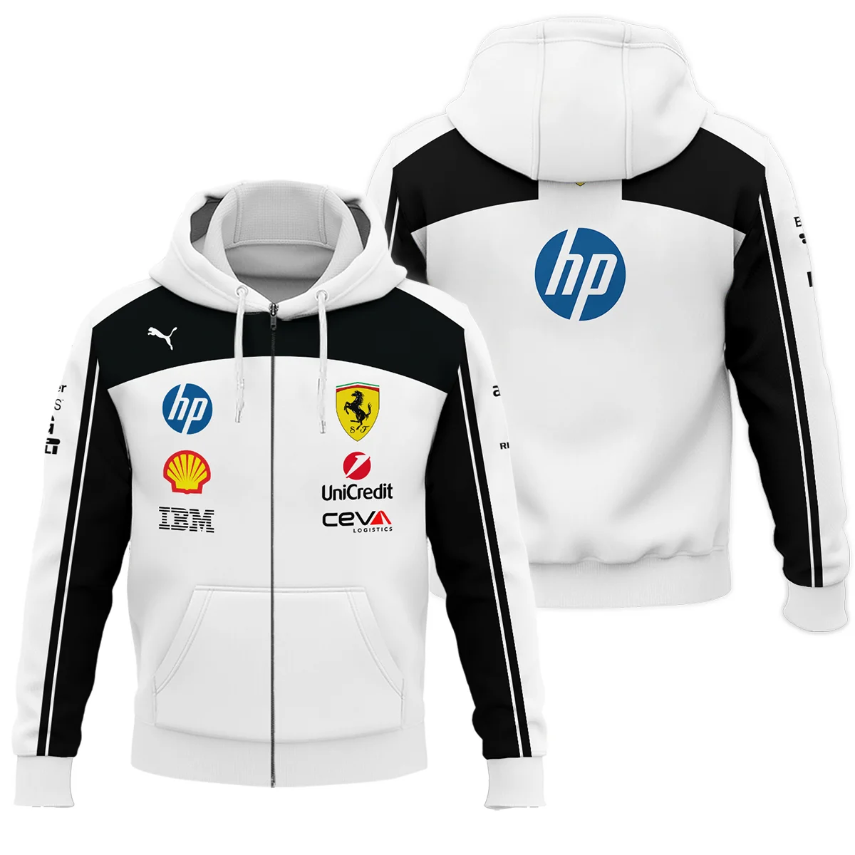 2026 Ferrari F1 Teamwear Zipper Hoodie BLVAFRR2226A6ZHD - Racing Lifestyle Clothing