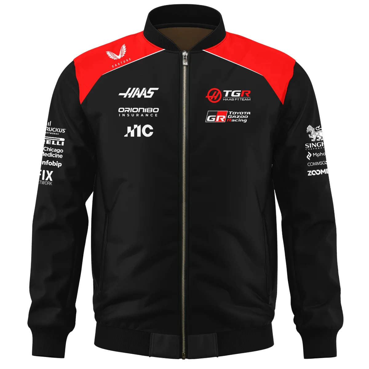 2026 Haas F1 Teamwear Bomber BLVAHAAS9226A1BB - Black - Image 2