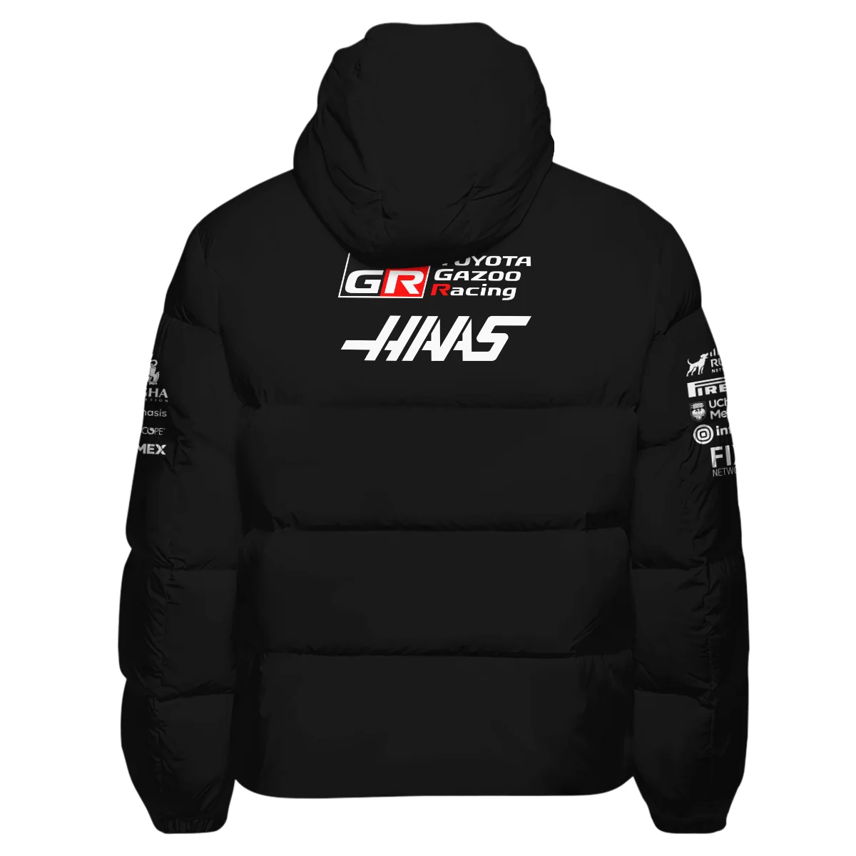 2026 Haas F1 Teamwear Down & Puffer Jackets BLVAHAAS9226A1HCJ - Black - Image 3