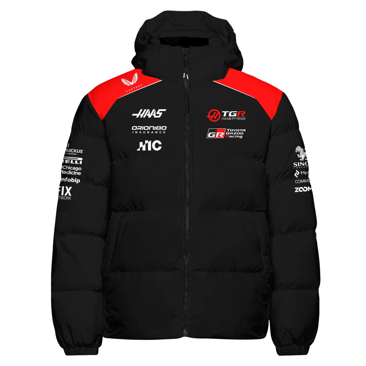 2026 Haas F1 Teamwear Down & Puffer Jackets BLVAHAAS9226A1HCJ - Black - Image 2