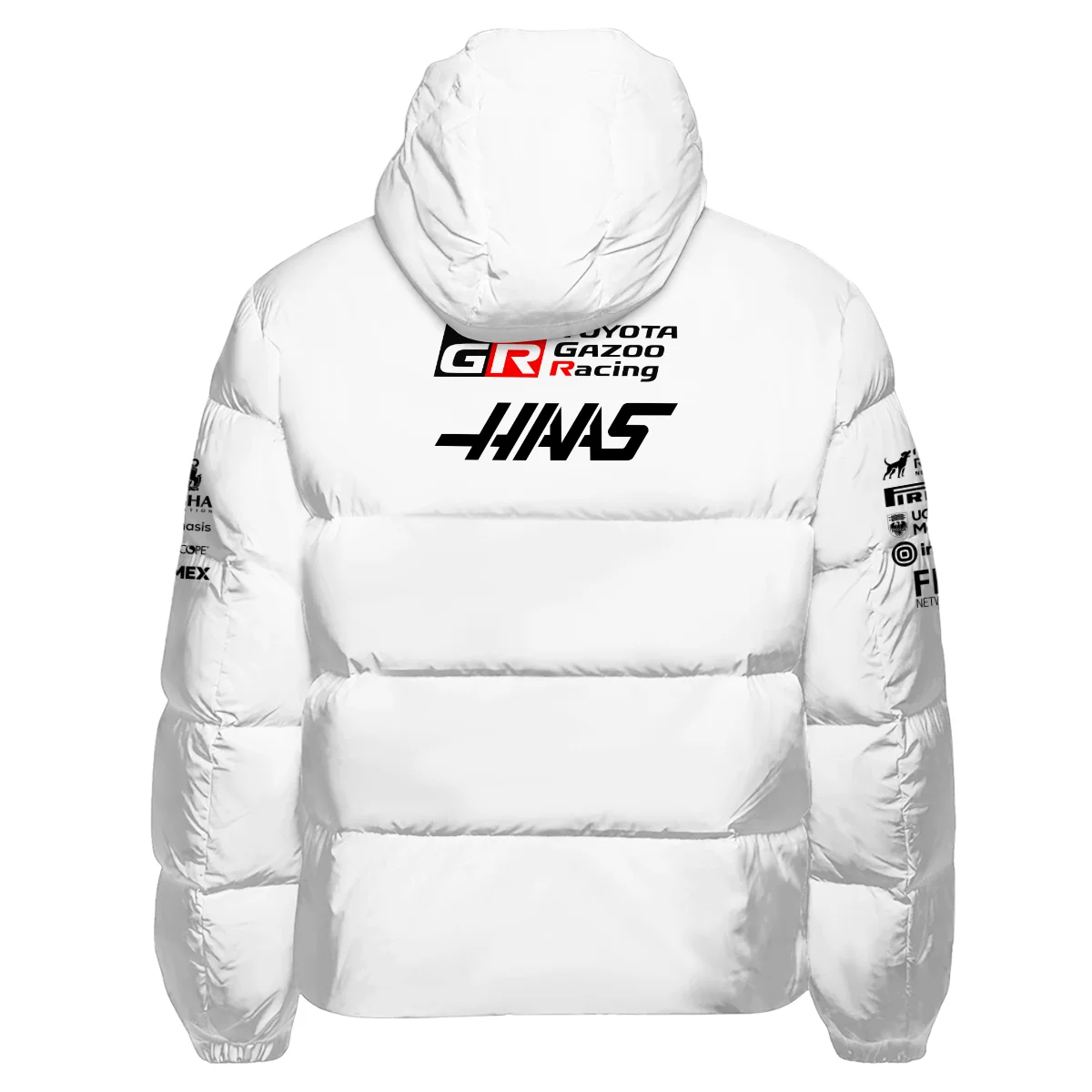 2026 Haas F1 Teamwear Down & Puffer Jackets BLVAHAAS9226A2HCJ - White - Image 3