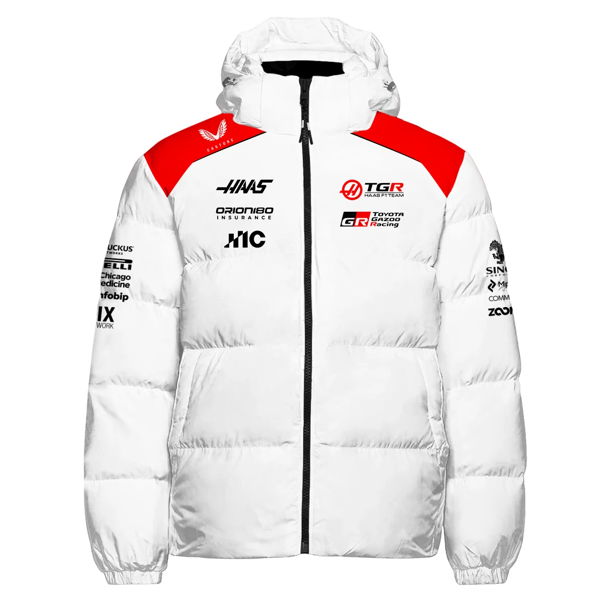 2026 Haas F1 Teamwear Down & Puffer Jackets BLVAHAAS9226A2HCJ - White - Image 2