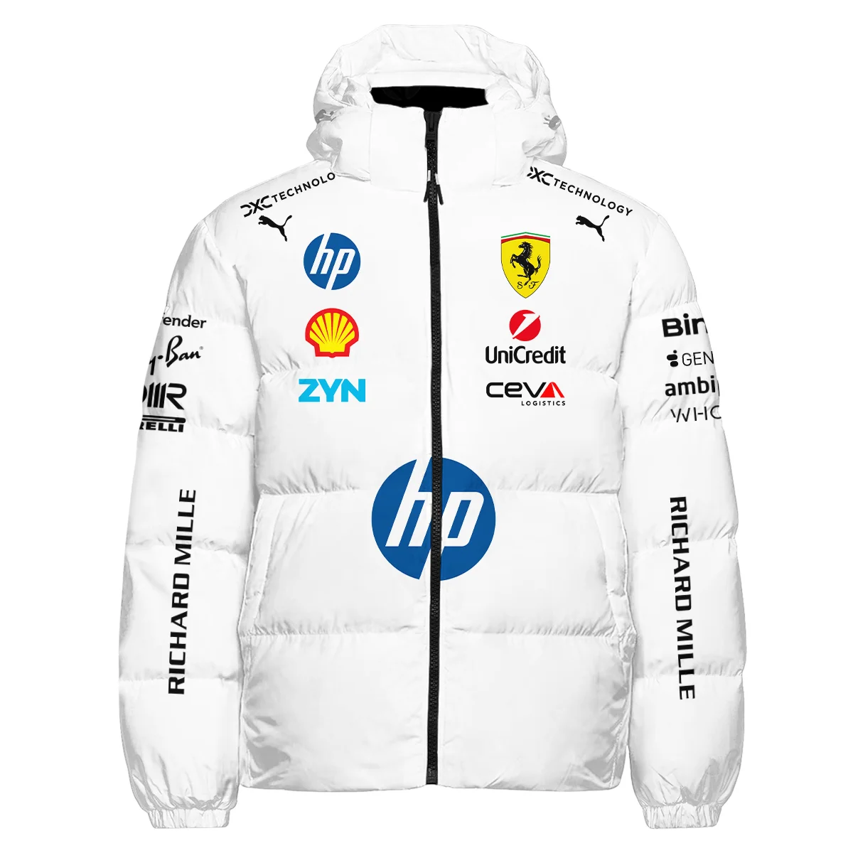 2026 Hamilton 44 Ferrari F1 Teamwear Down & Puffer Jackets BLVAFRR2226A4HCJ - Image 2