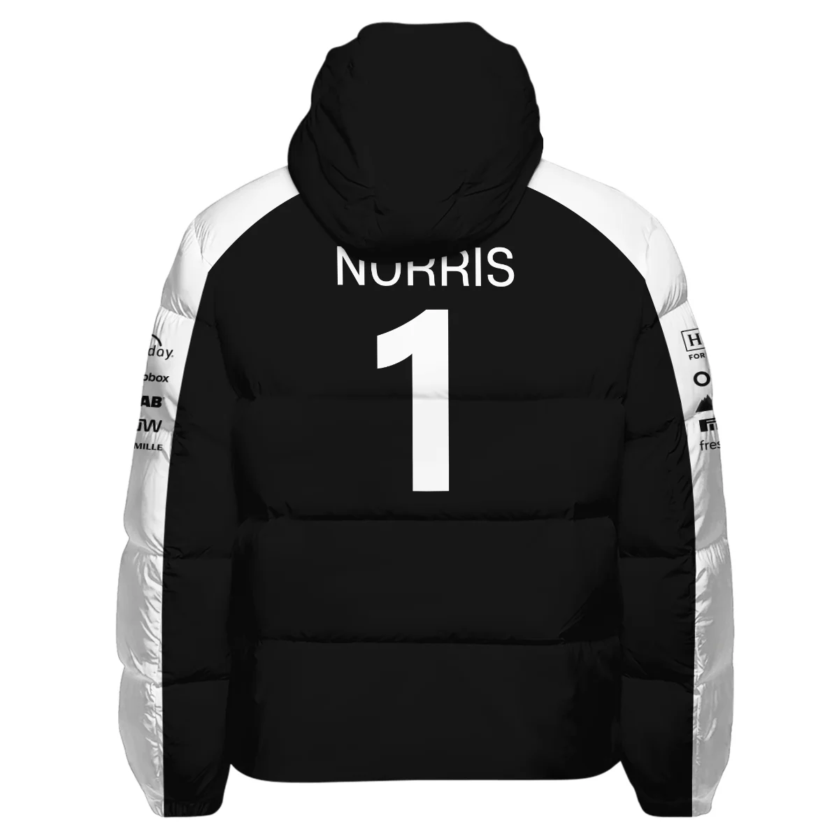 2026 Lando Norris McLaren F1 Teamwear Down & Puffer Jackets BLNR26126A2HCJ - White - Image 3