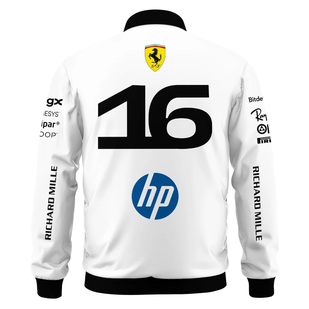2026 Leclerc 16 Ferrari F1 Teamwear Bomber BLVAFRR2226A2BB - Image 3