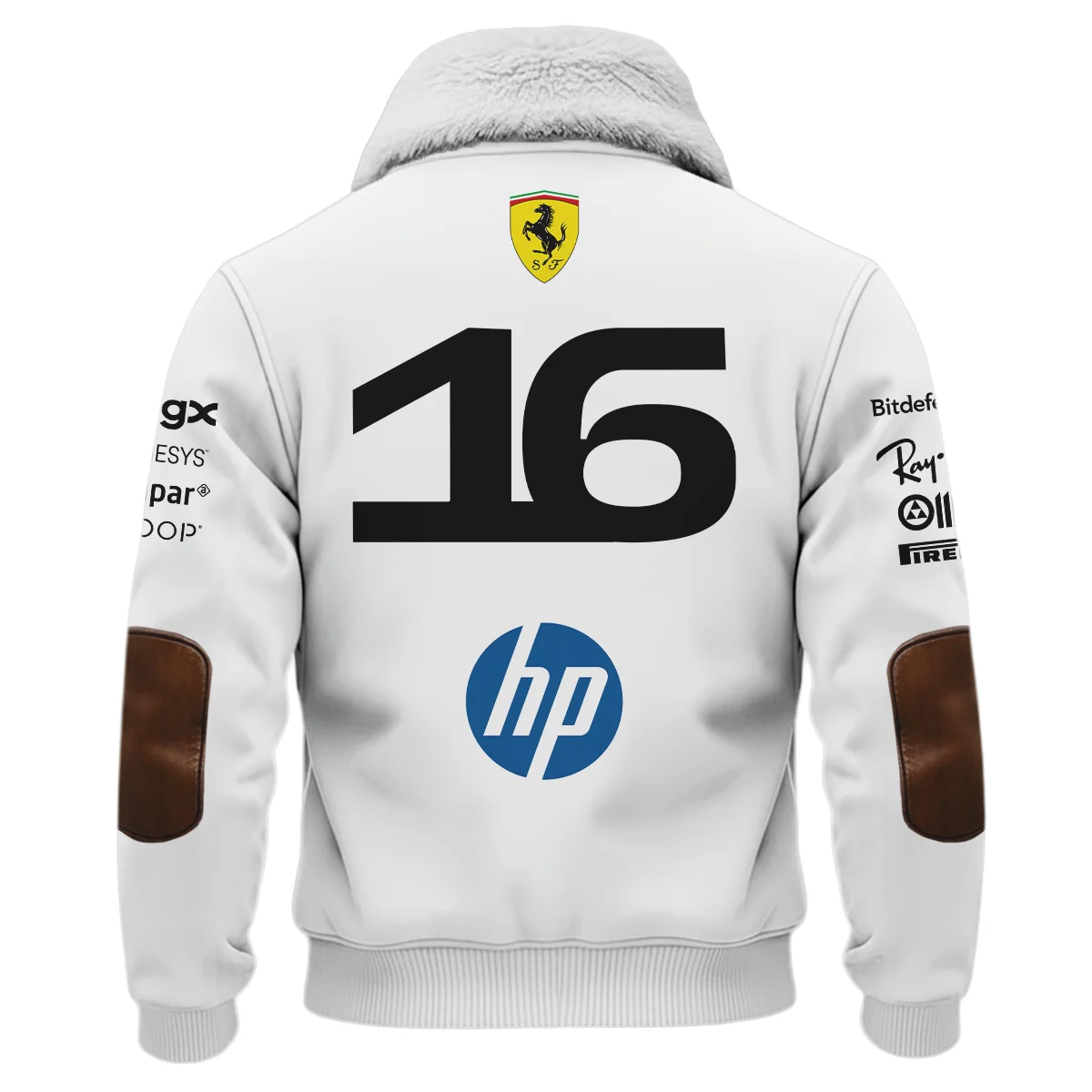 2026 Leclerc 16 Ferrari F1 Teamwear Fleece Jacket BLVAFRR2226A2FJ - Image 3