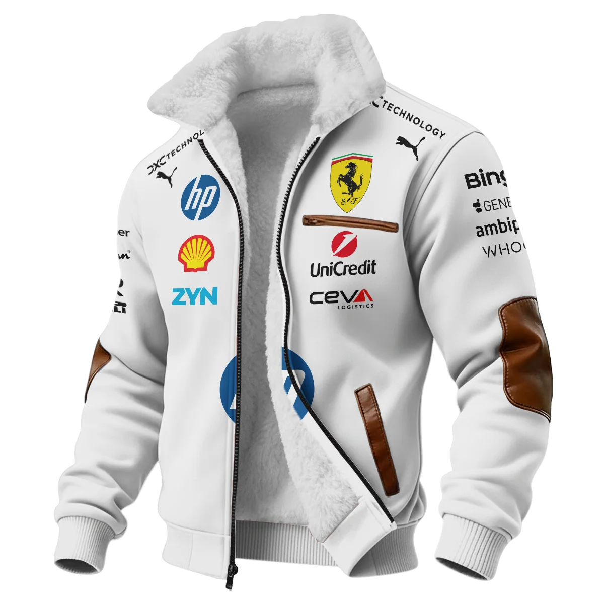 2026 Leclerc 16 Ferrari F1 Teamwear Fleece Jacket BLVAFRR2226A2FJ - Image 2