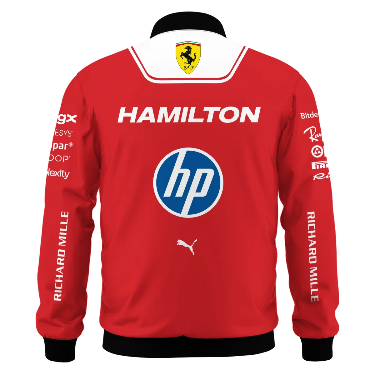 2026 Lewis Hamilton Ferrari F1 Teamwear Bomber BLVAFRR2226A3BB - Image 3
