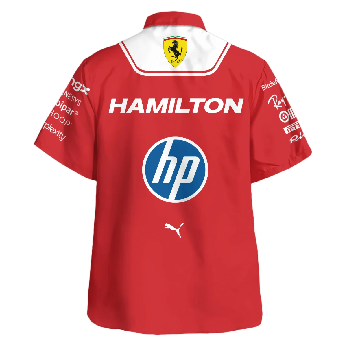 2026 Lewis Hamilton Ferrari F1 Teamwear Hawaiian Shirt BLVAFRR2226A3HW - Image 3