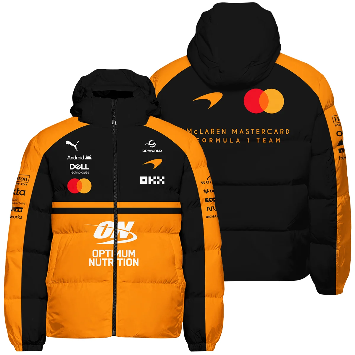 2026 McLaren F1 Teamwear For Fans Down & Puffer Jackets BLMCL25126A1HCJ - Orange - Pit Lane Clothing