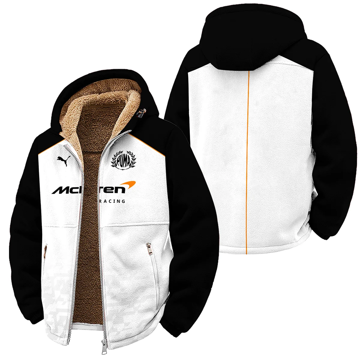 2026 McLaren x Puma F1 Teamwear For Fans Winter Fleece Jacket BLVAMCL230125A02WFJ - Racing Lifestyle Clothing