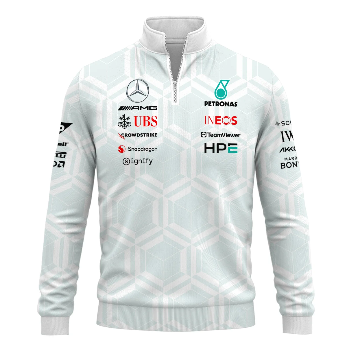 2026 Mercedes F1 Teamwear Quarter Zip Sweatshirt BLVAMER1226A2QZS - Image 2
