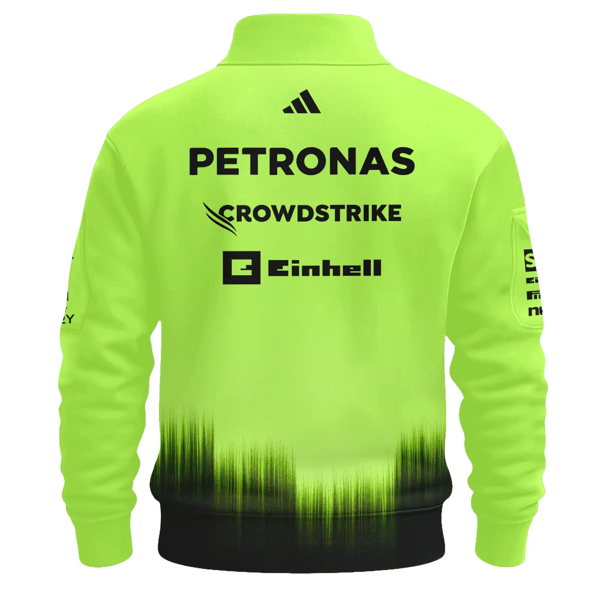 2026 Mercedes F1 Teamwear Sweatshirt Zipper BLVAMER1226A5SHZ - Green - Image 3