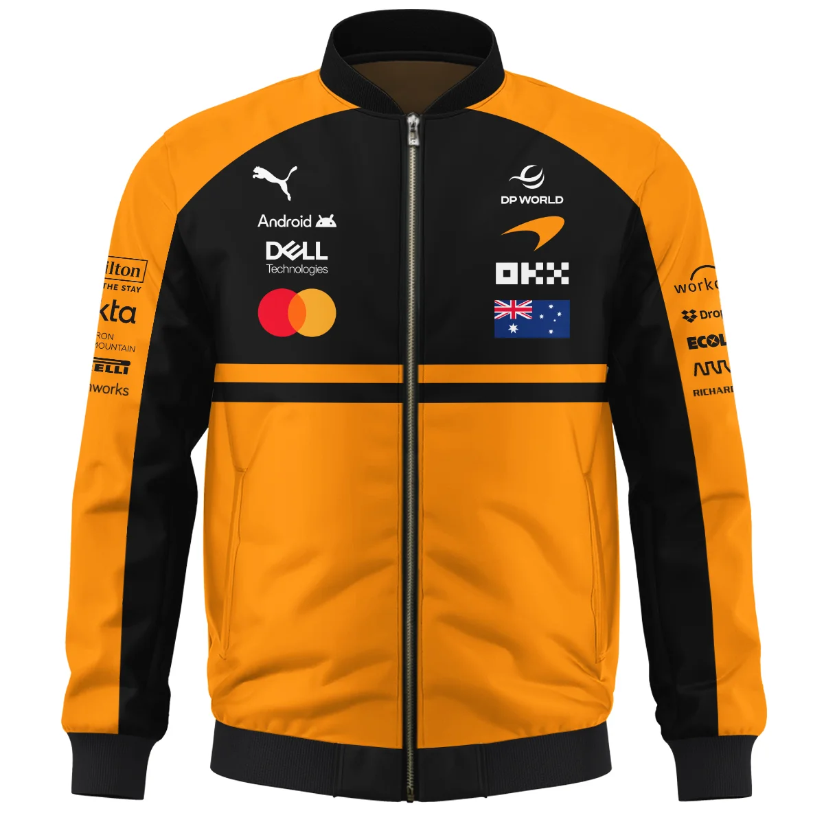 2026 Oscar Piastri McLaren F1 Teamwear Bomber BLOP4226A1BB - Orange - Image 2