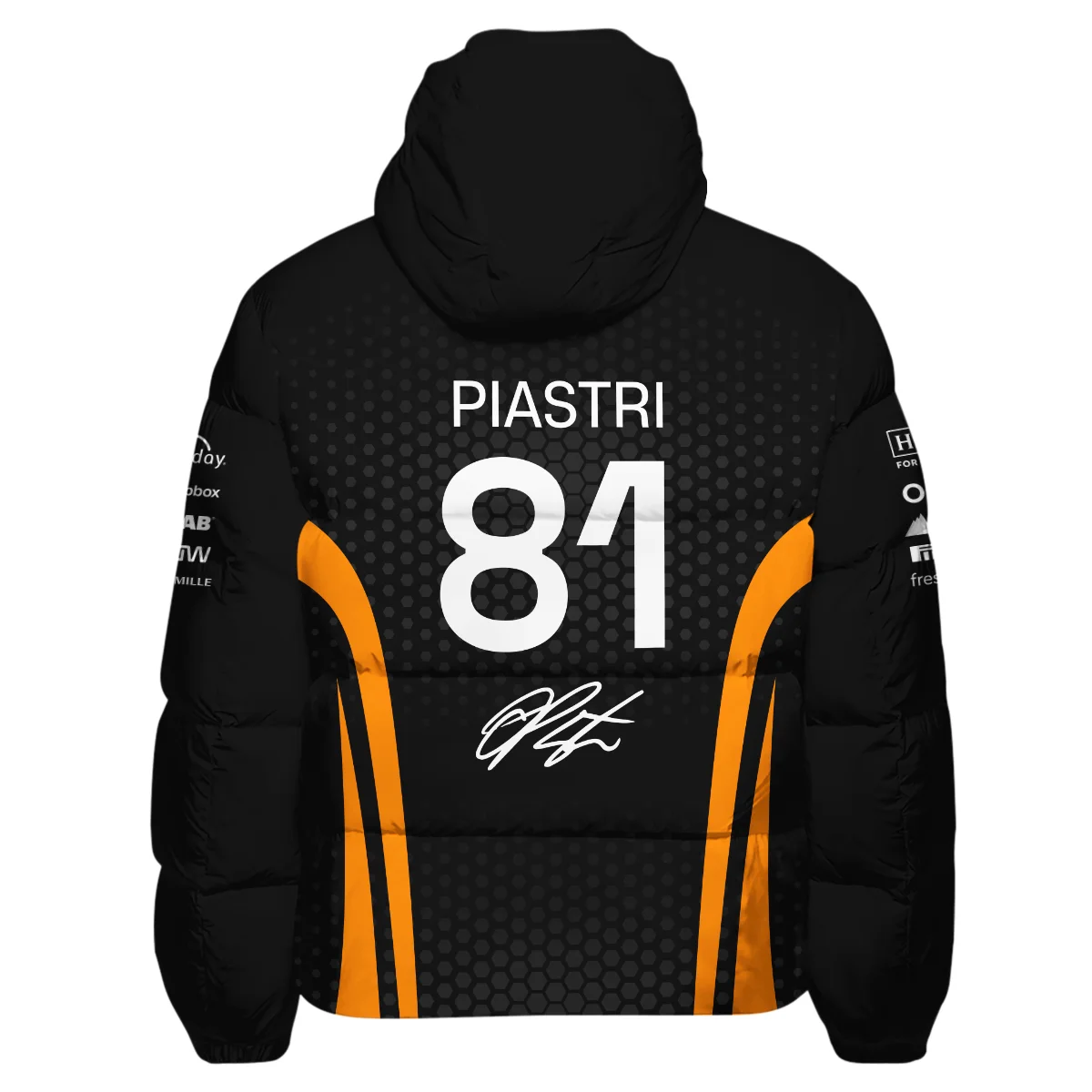 2026 Oscar Piastri McLaren F1 Teamwear Down & Puffer Jackets BLOP26226A1HCJ - Orange - Image 3