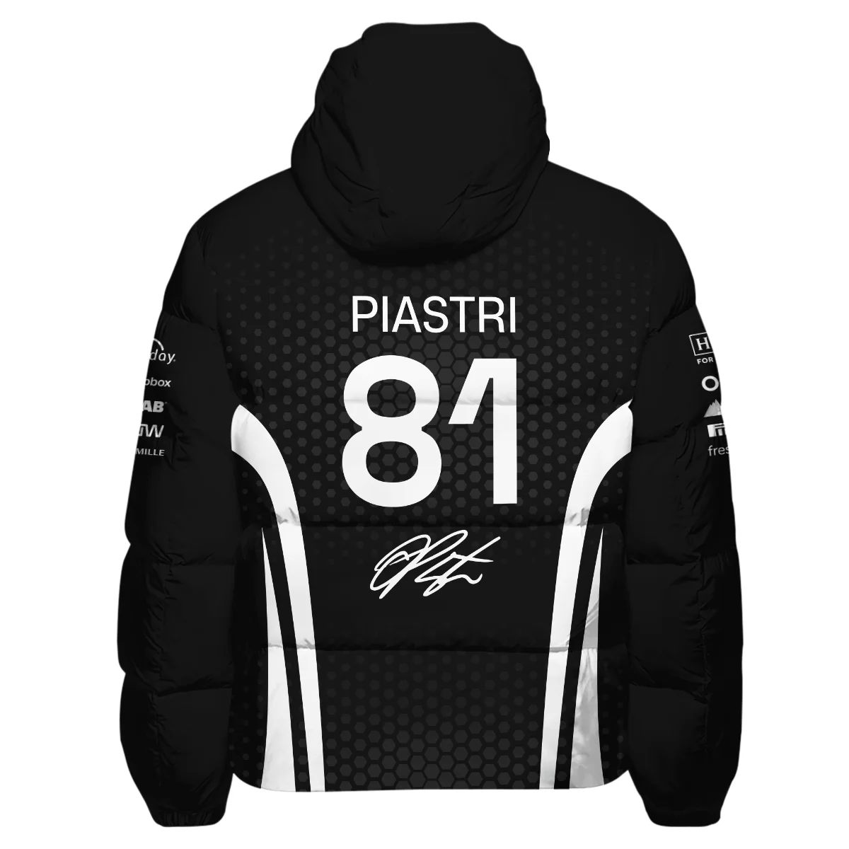 2026 Oscar Piastri McLaren F1 Teamwear Down & Puffer Jackets BLOP26226A2HCJ - White - Image 3