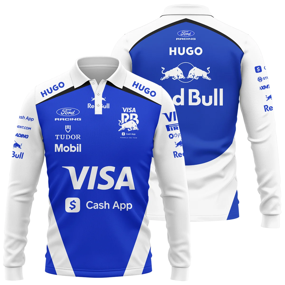 2026 Racing Bulls F1 Teamwear For Fans Long Polo Shirt BLVARAC160125A02LPL - F1 Fan Gear