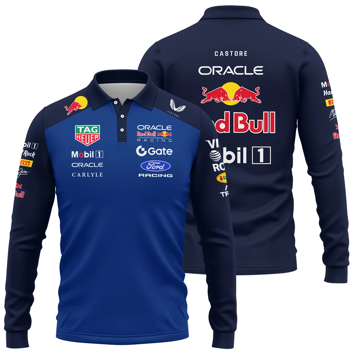 2026 Red Bull Racing F1 Teamwear For Fans Long Polo Shirt BLVARB160125A01LPL - Motorsport Apparel