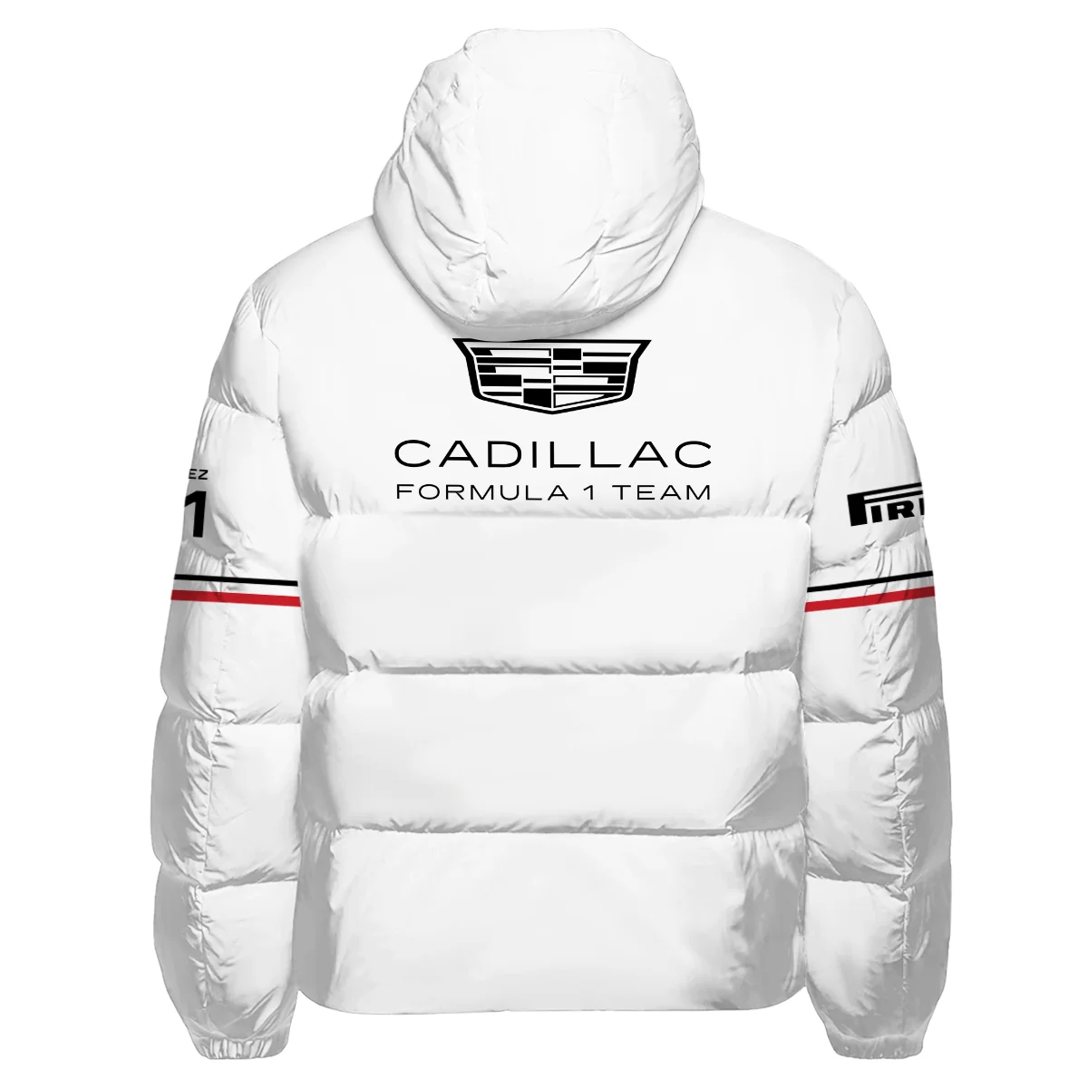 2026 Sergio Perez Cadillac F1 Teamwear Down & Puffer Jackets BLVACDL9226A3HCJ - White - Image 3