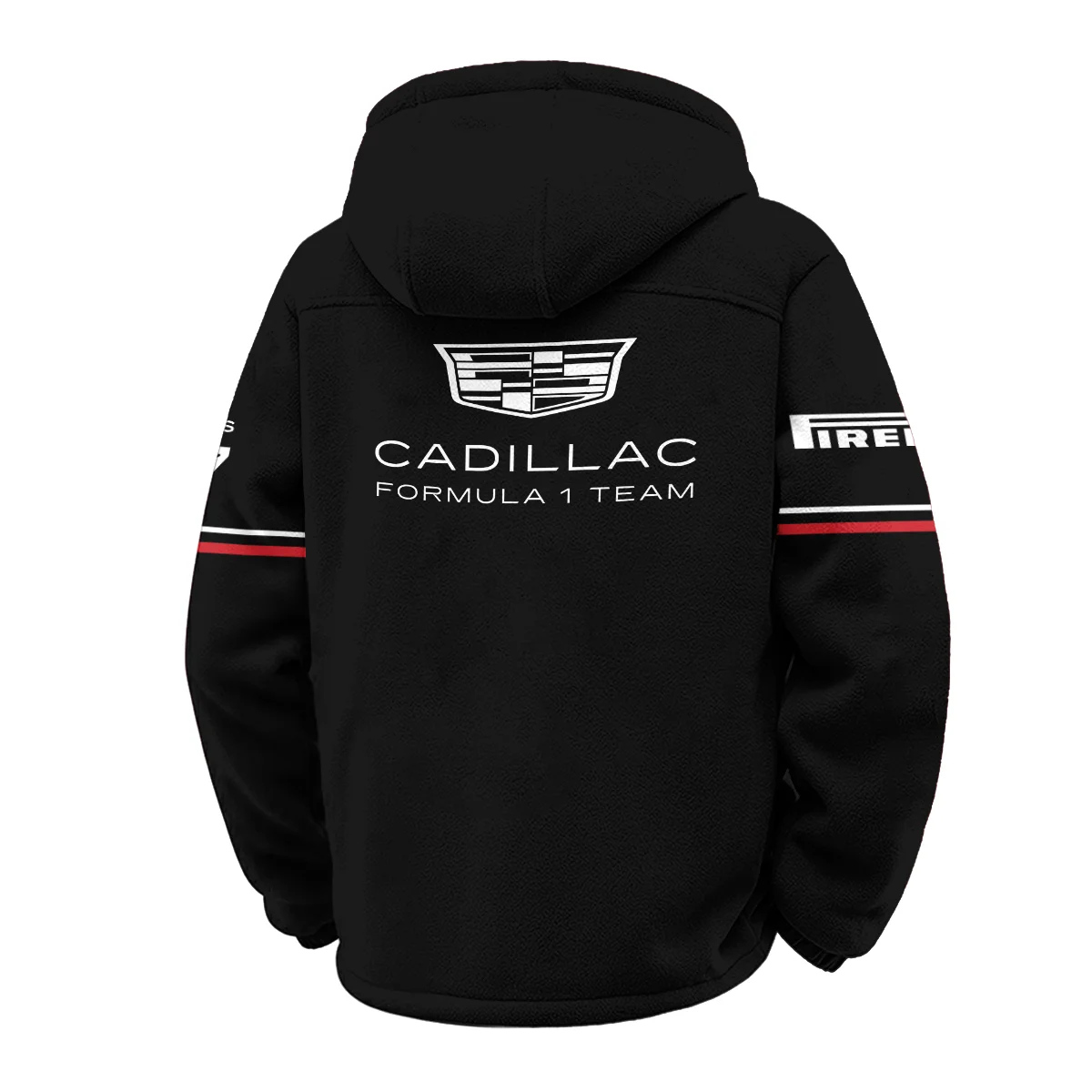 2026 Valtteri Bottas Cadillac F1 Teamwear Winter Fleece Jacket BLVACDL9226A2WFJ - Black - Image 3
