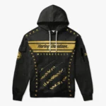 Harley-Davidson Motorcycle Gilded Leather Cargo Hoodie All Over Prints Gift Fan Love QTVAHL250226A16-LGE