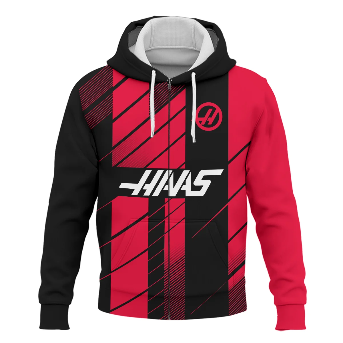 Haas F1 Teamwear Zipper Hoodie BLVA5326A2HAASZHD - Image 2