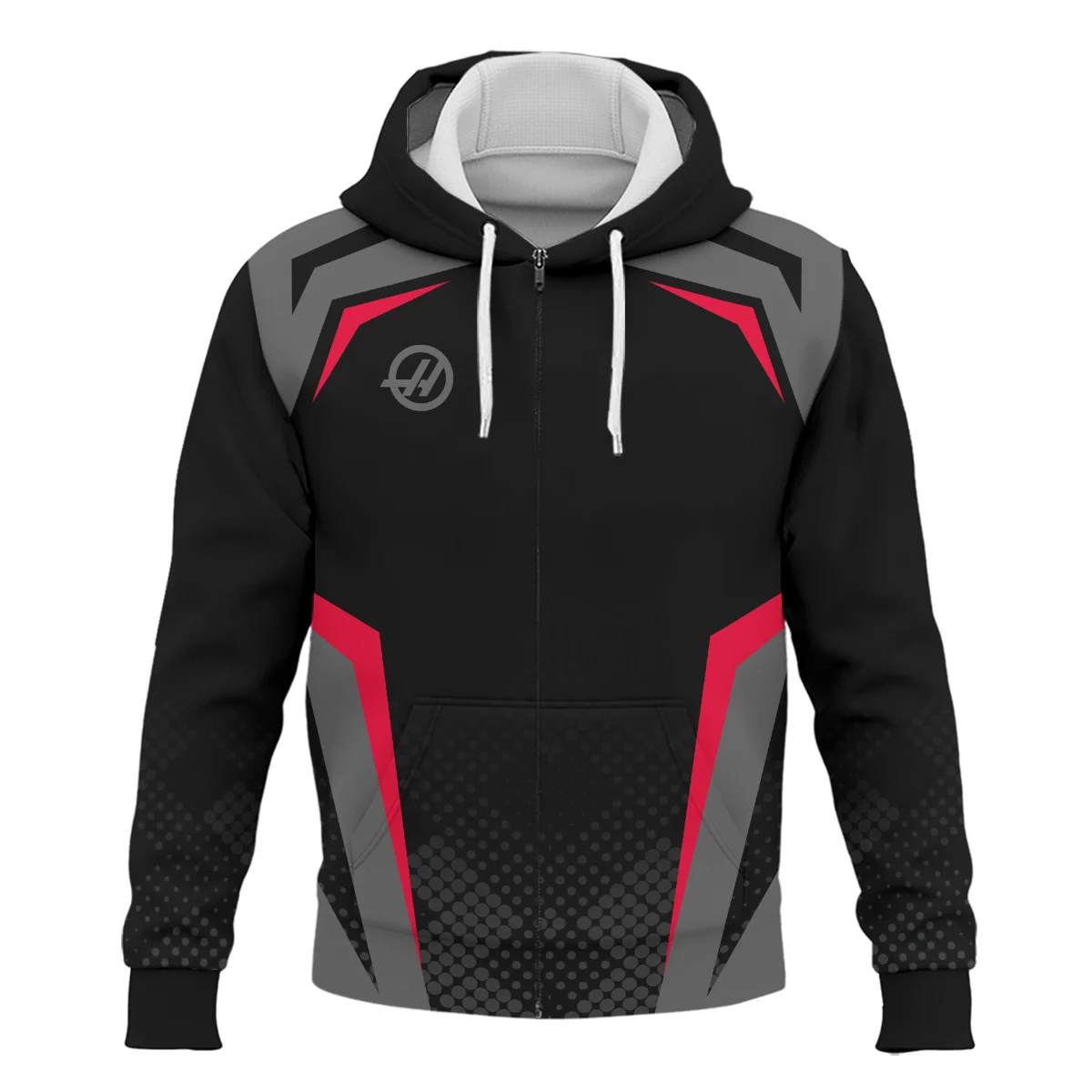 Haas F1 Teamwear Zipper Hoodie BLVA5326A3HAASZHD - Image 2