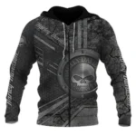 Harley-Davidson Motorcycle Iron Skull Zipper Hoodie All Over Prints Gift Fan Love QTVAHL250226A12-ZHD
