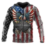Harley-Davidson Motorcycle American Spirit Zipper Hoodie All Over Prints Gift Fan Love QTVAHL250226A13-ZHD