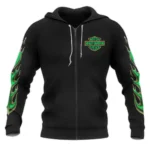 Harley-Davidson Motorcycle Green Phantom Zipper Hoodie All Over Prints Gift Fan Love QTVAHL250226A15-ZHD