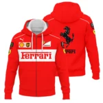 Scuderia Ferrari Racing F1 Logo Zipper Hoodie BLF1R21325AZHD - Motorsport Lifestyle Wear
