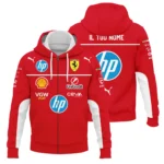 Scuderia Ferrari Racing F1 Logo Zipper Hoodie BLF1R23325AZHD - Race Day Design