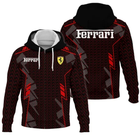 Ferrari F1 Teamwear Zipper Hoodie BLVA5326A1FRRZHD - F1 Fan Gear