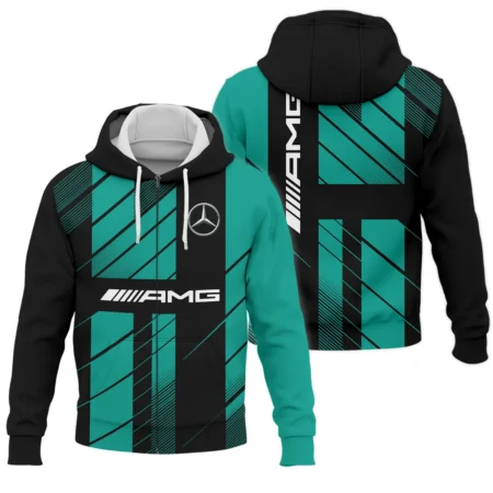 Mercedes F1 Teamwear Zipper Hoodie BLVA5326A2MERZHD - F1 Fan Gear