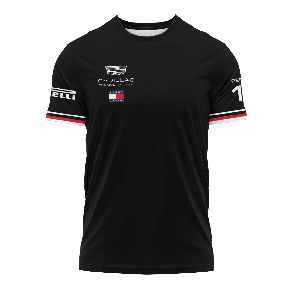 2026 Sergio Perez Cadillac F1 Teamwear T-Shirt BLVACDL9226A4TS - Black - Image 2