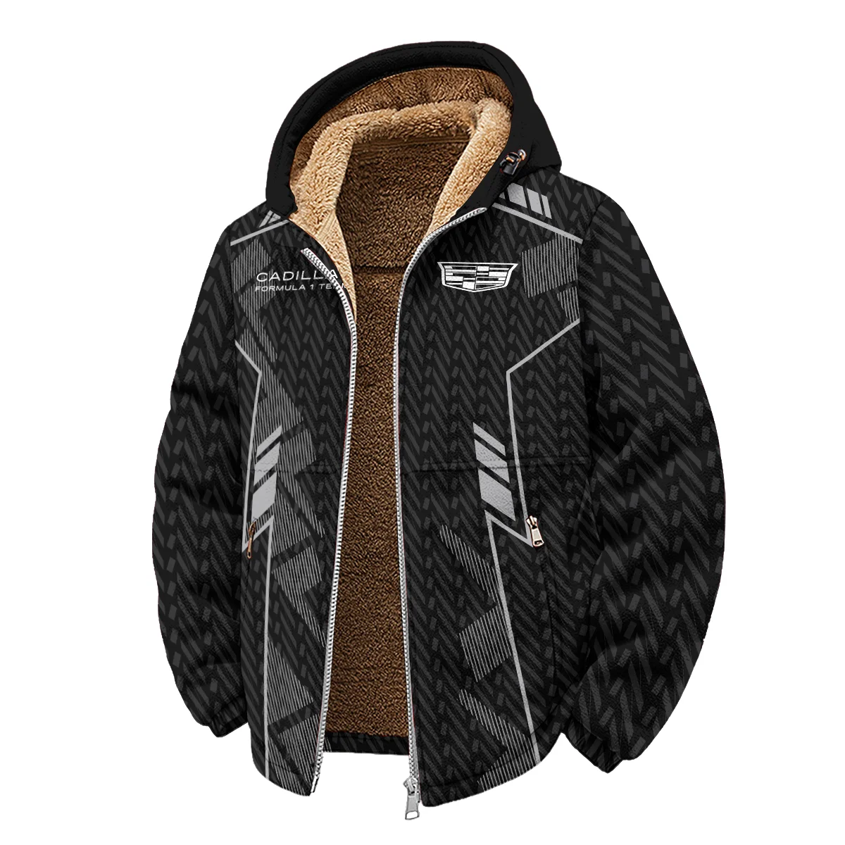 Cadillac F1 Teamwear Winter Fleece Jacket BLVA5326A1CDLWFJ - Race Day Design - Image 2