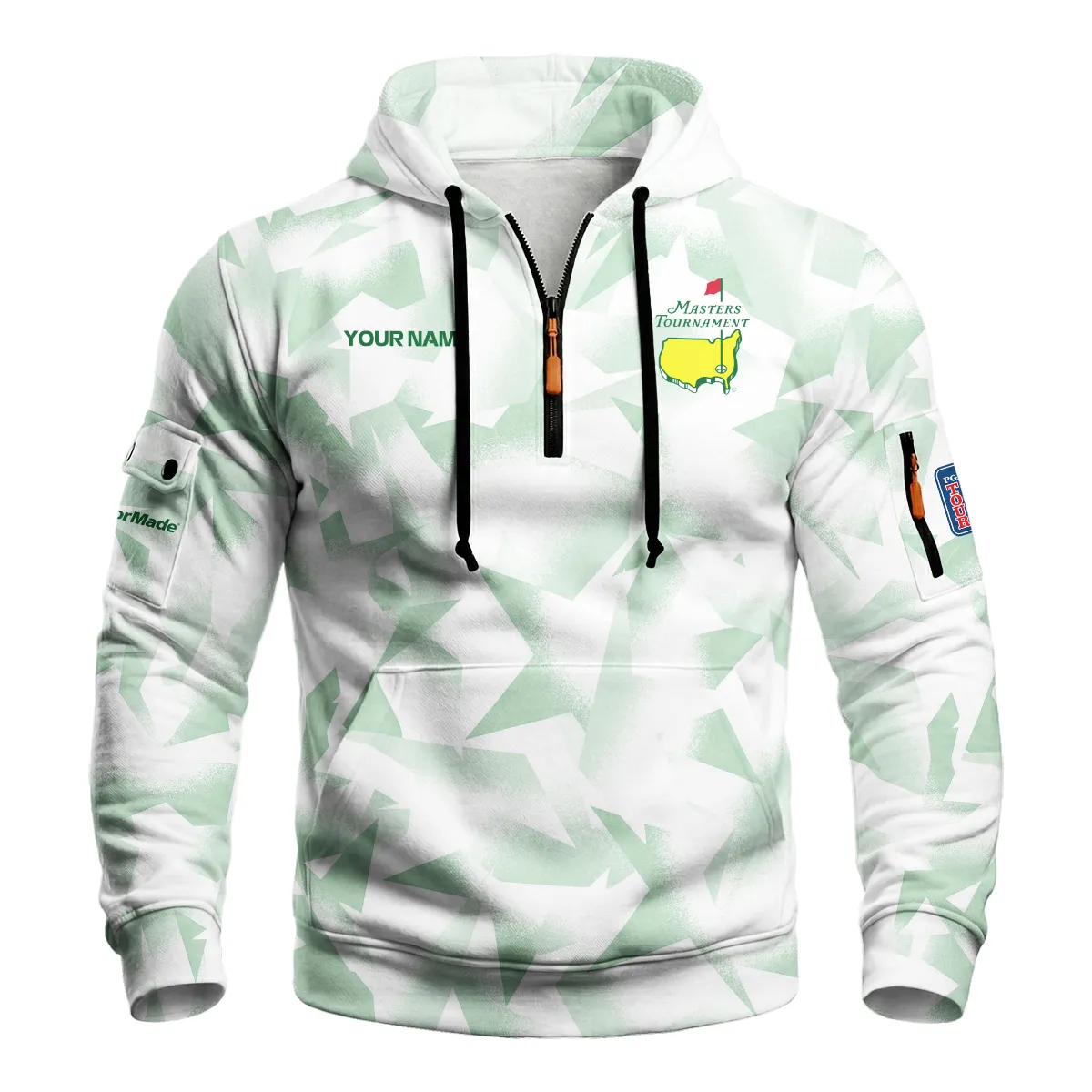 TaylorMade Masters Tournament Zip Neck Hoodie All Over Prints QTMT030225A3TM-ZLU
