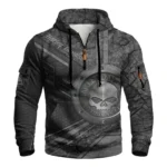 Harley-Davidson Motorcycle Iron Skull Zip Neck Hoodie All Over Prints Gift Fan Love QTVAHL250226A12-ZLU