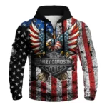 Harley-Davidson Motorcycle American Spirit Zip Neck Hoodie All Over Prints Gift Fan Love QTVAHL250226A13-ZLU