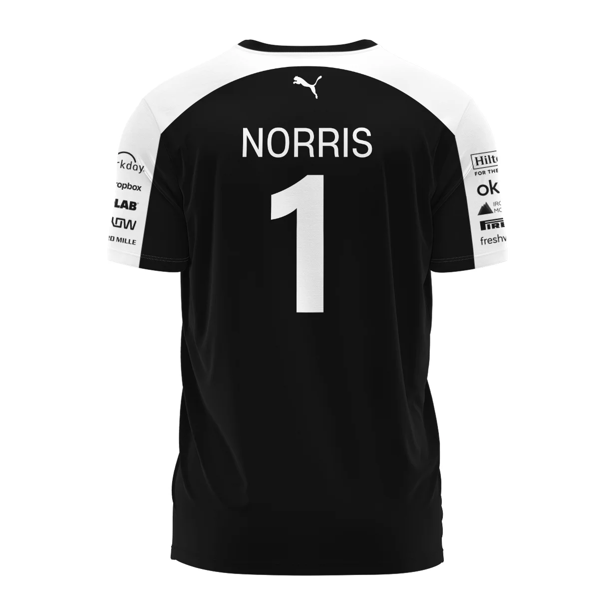 2026 Lando Norris McLaren F1 Teamwear T-Shirt BLNR26126A2TS - White - Image 3