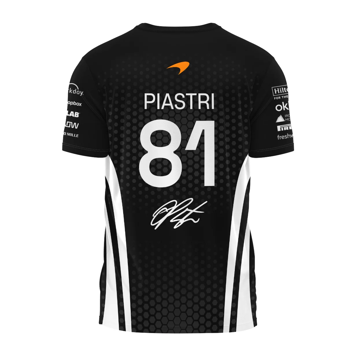 2026 Oscar Piastri McLaren F1 Teamwear T-Shirt BLOP26226A2TS - White - Image 3