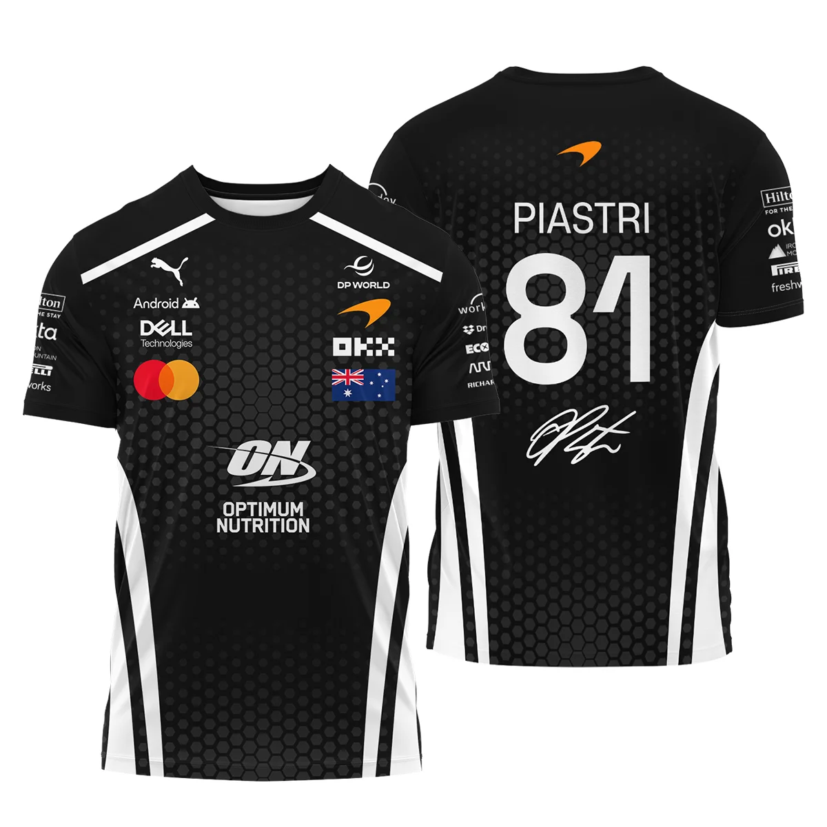 2026 Oscar Piastri McLaren F1 Teamwear T-Shirt BLOP26226A2TS - White