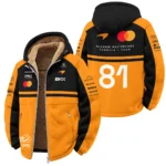 2026 Oscar Piastri 81 McLaren F1 Teamwear Winter Fleece Jacket BLOP25326A1WFJ - Orange