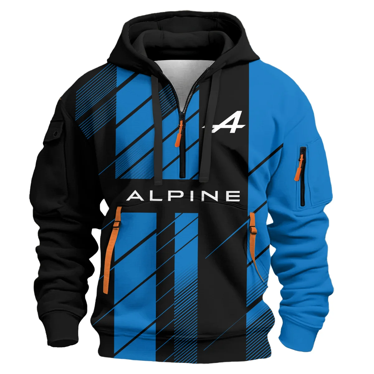 Alpine F1 Teamwear Hoodie Half Zip BLVA5326A2ALPHDF - Image 2