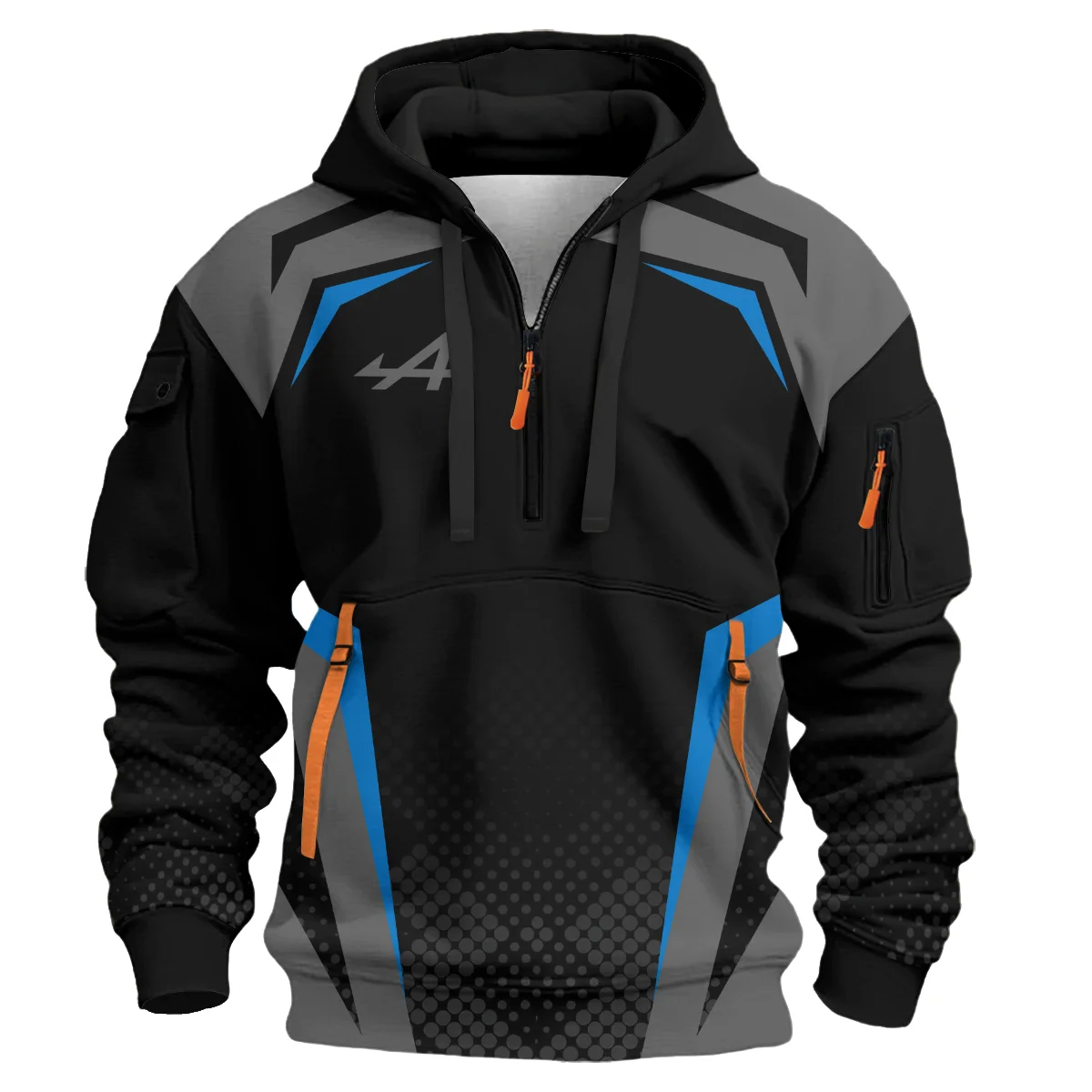 Alpine F1 Teamwear Hoodie Half Zip BLVA5326A3ALPHDF - Image 2