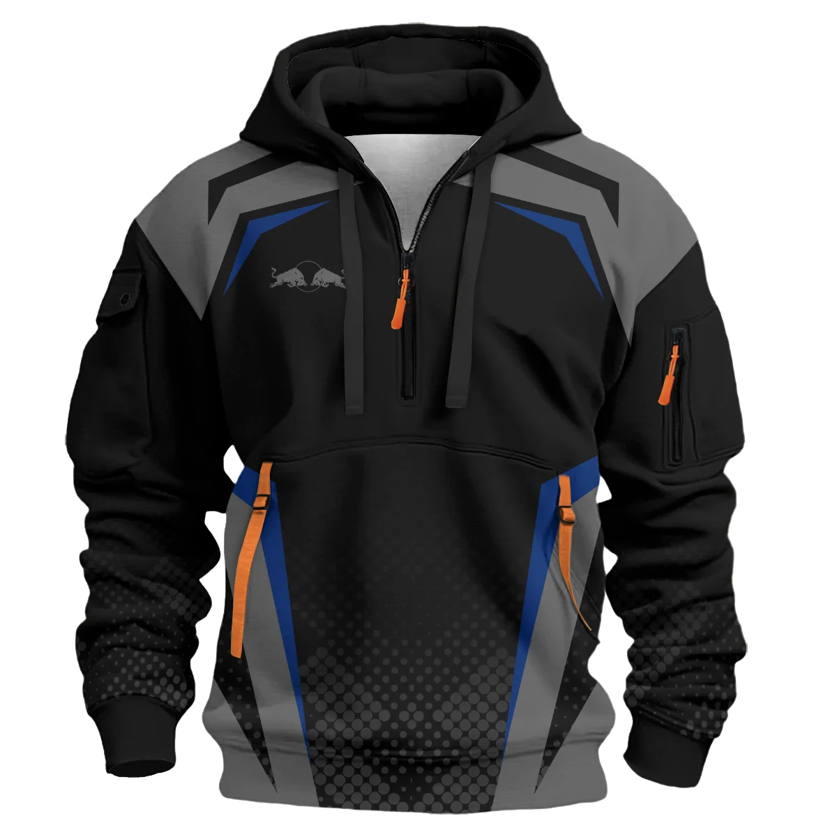 Red Bull Racing F1 Teamwear Hoodie Half Zip BLVA5326A3RBRHDF - Image 2