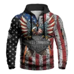 Harley-Davidson Motorcycle American Spirit Hoodie Half Zipper All Over Prints Gift Fan Love QTVAHL250226A13-HDF