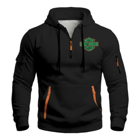 Harley-Davidson Motorcycle Green Phantom Hoodie Half Zipper All Over Prints Gift Fan Love QTVAHL250226A15-HDF