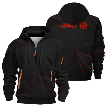 Haas F1 Teamwear Hoodie Half Zip BL8326A1HAASHDF