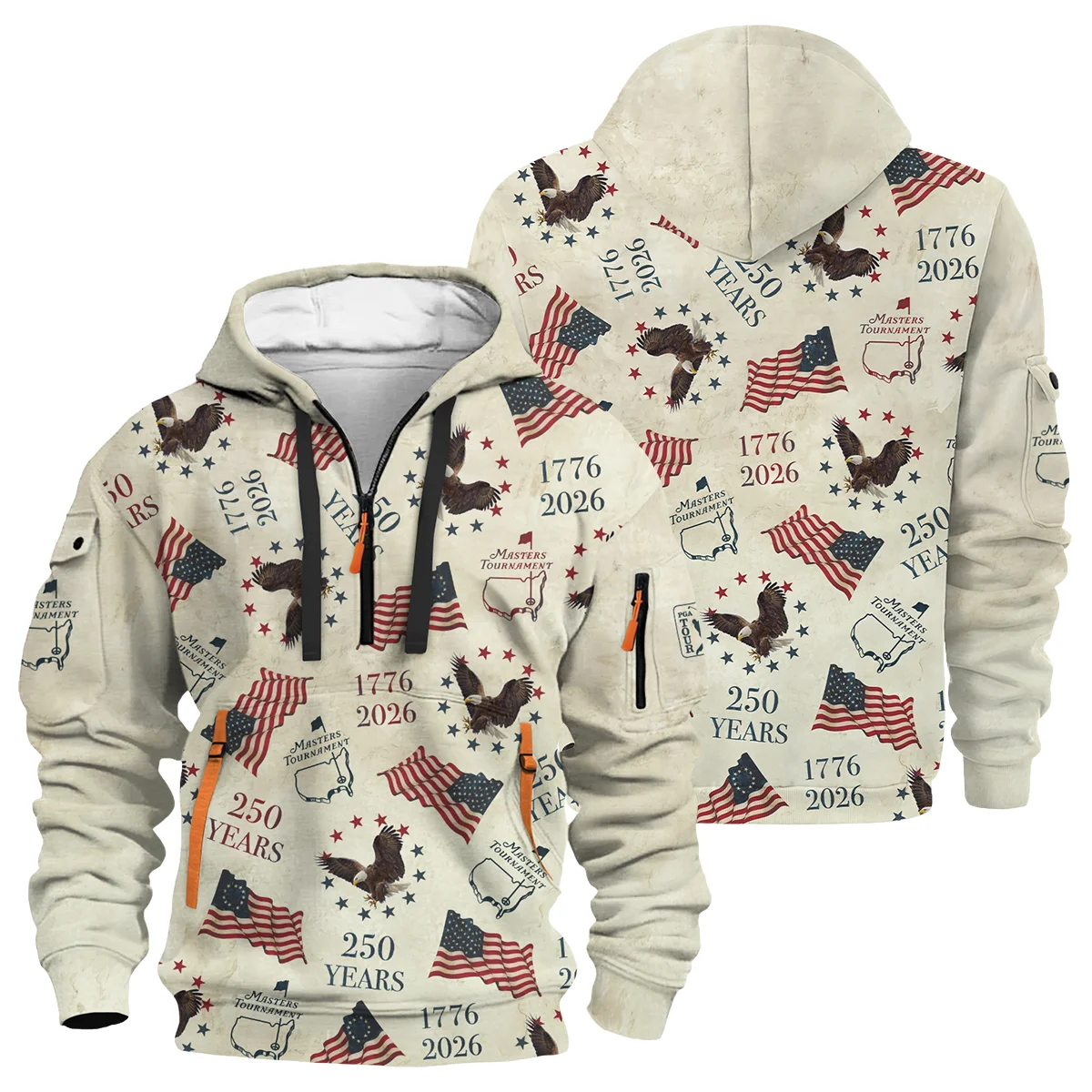 Masters Tournament 250 Years 1776-2026 Hoodie Half Zipper BLF4326A2HDF - Image 3